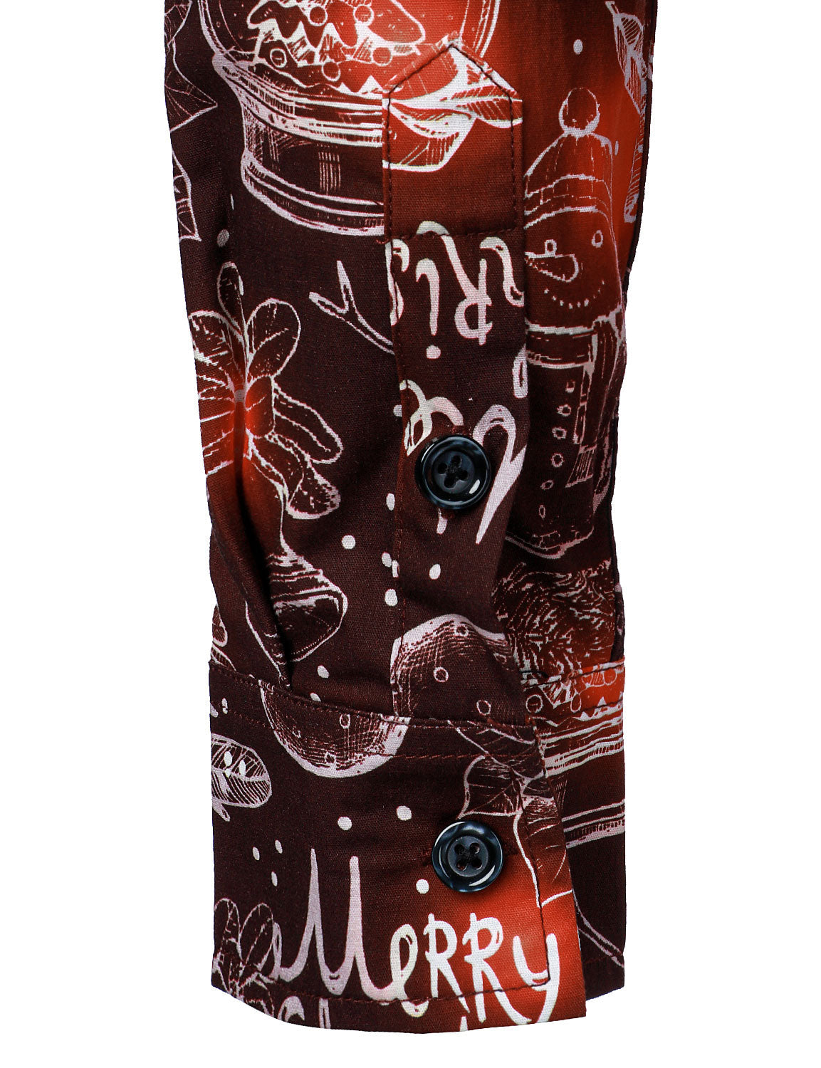 Herre Jule Langermet Skjorte i Bomull