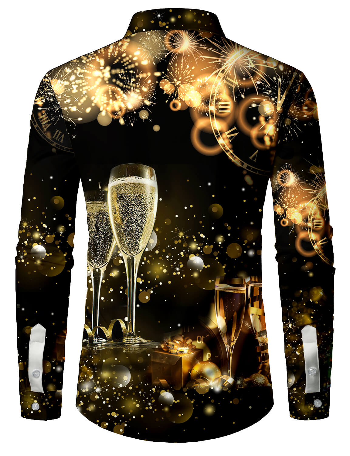 Herre langermet skjorte for jul og nyttår