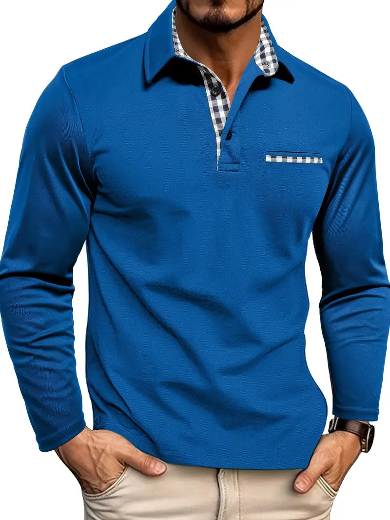 Van Laar – Poloshirt med Lange Ermer