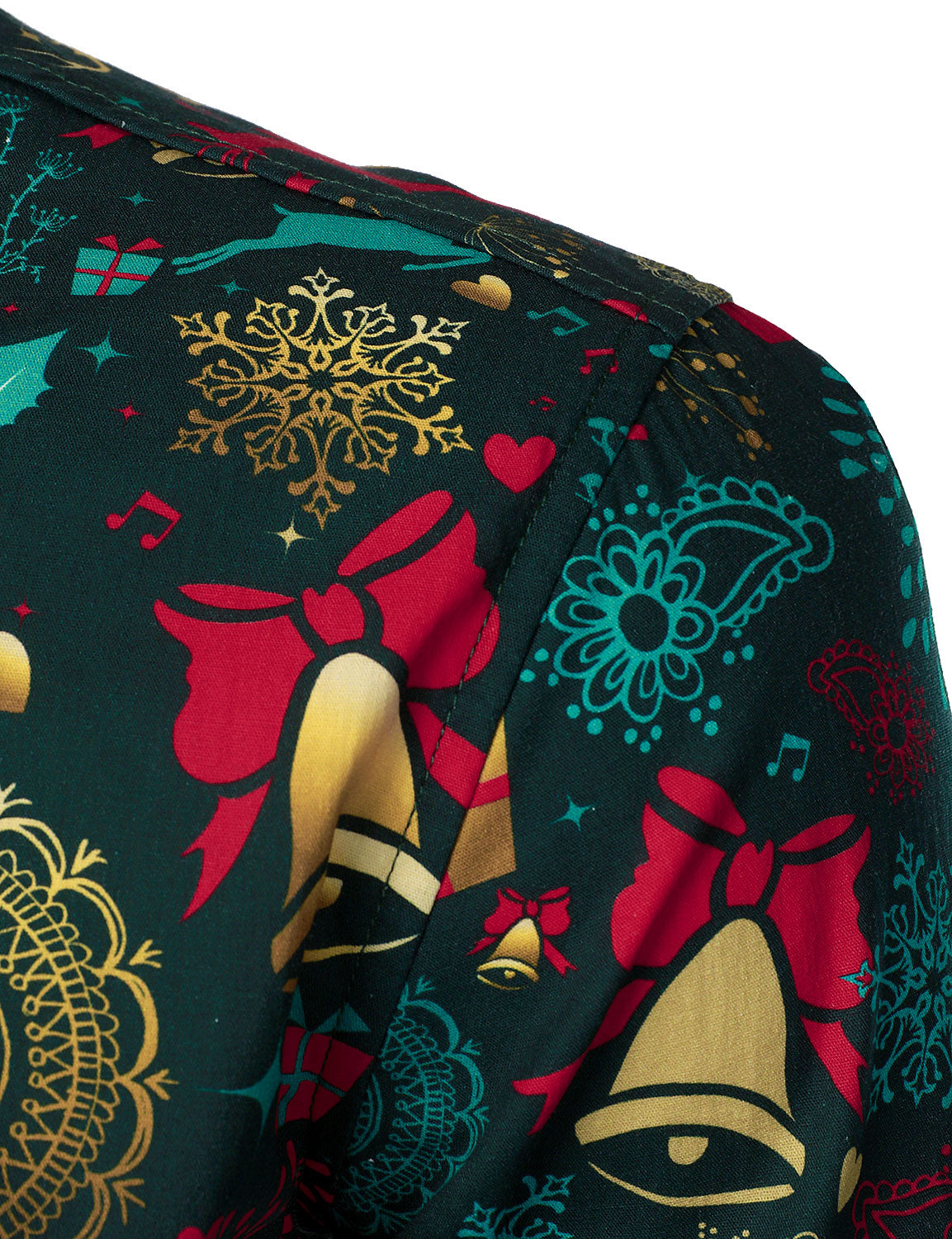 Herre jule langermet bomullsskjorte