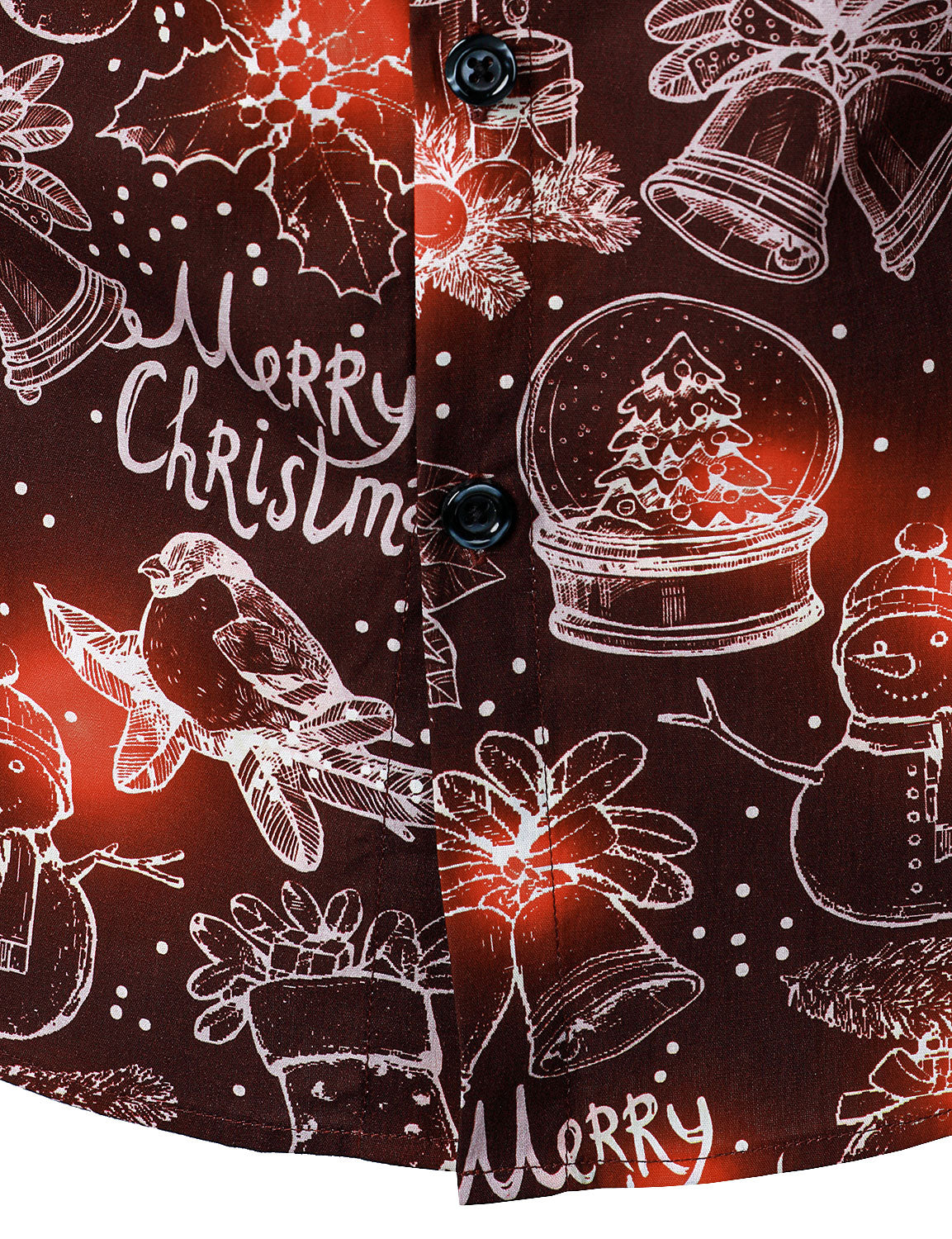 Herre Jule Langermet Skjorte i Bomull