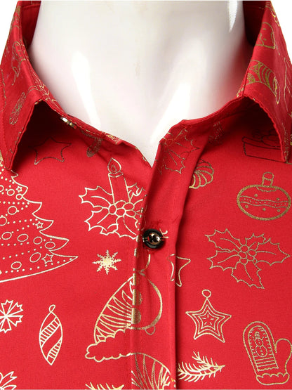 Herre Skinnende Langarm Julehem