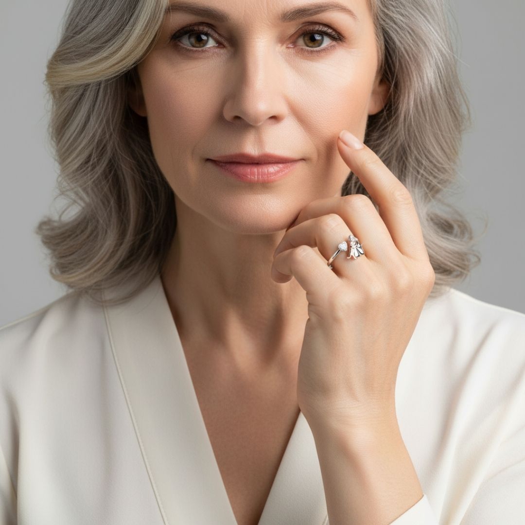 Anne™ - Ring med hundikon (rosa)