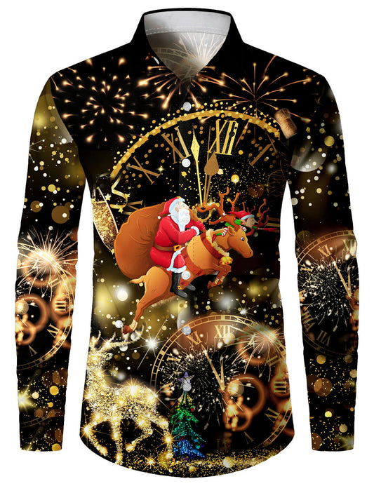 Herres langermet skjorte for jul og nyttår