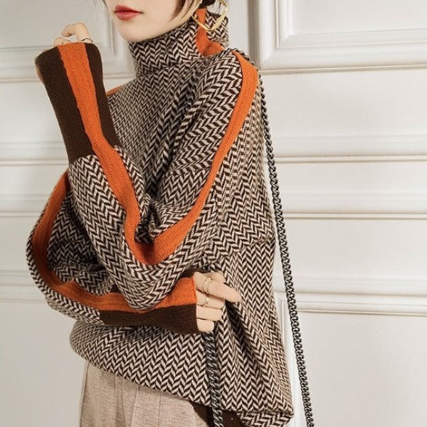 Marieke | Kontraststripet genser