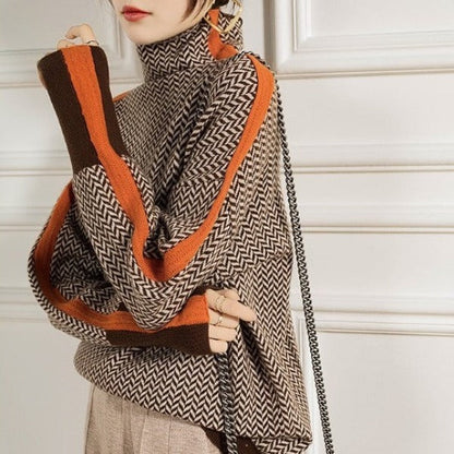 Marieke | Kontraststripet genser